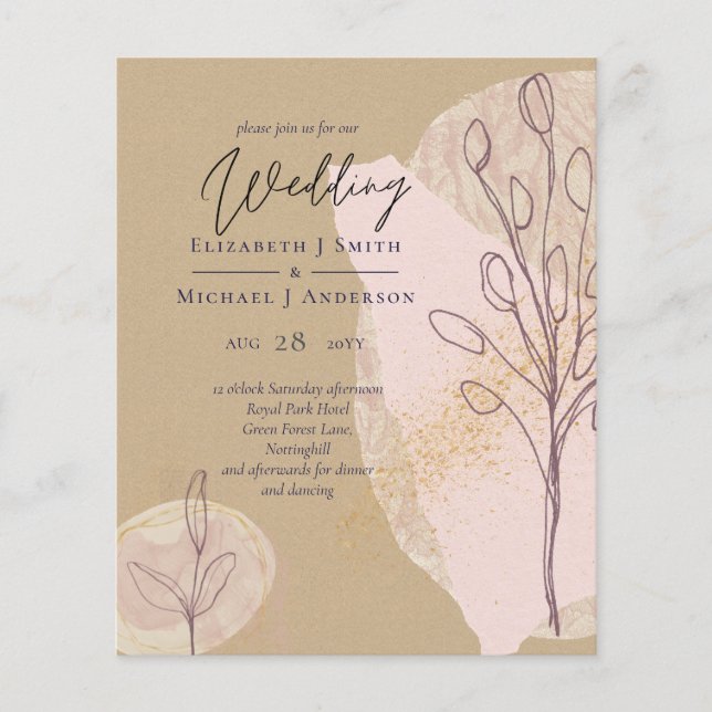 BUDGET Natural Earth Rustikale Hochzeit im Herbst Flyer (Vorne)