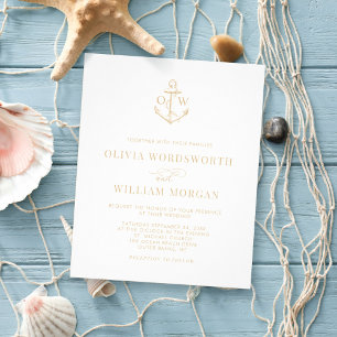 Budget Nautic Anchor Wedding Beige Flyer