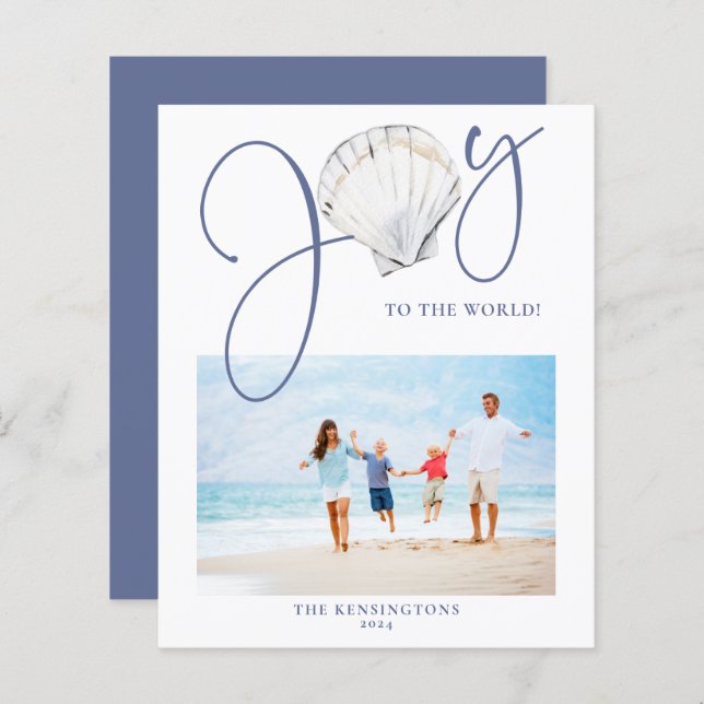 Budget Nautical Christmas Joy Seashell Holiday (Vorne/Hinten)