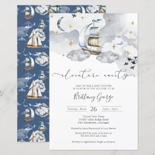 Budget - Nautical Fantasy Baby Shower Einladung