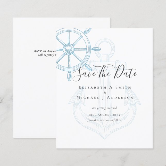 BUDGET Nautical FOTO Rette Daten Sea Beach Ocean (Vorne/Hinten)