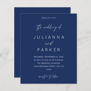 Budget Navy Blue MOD Calligraphy Wedding