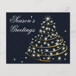 Budget Navy Gold Weihnachtsbaum Weihnachtskarte