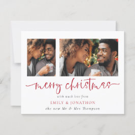 Budget Neu verheiratet 2 Foto Frohe Weihnachtskart