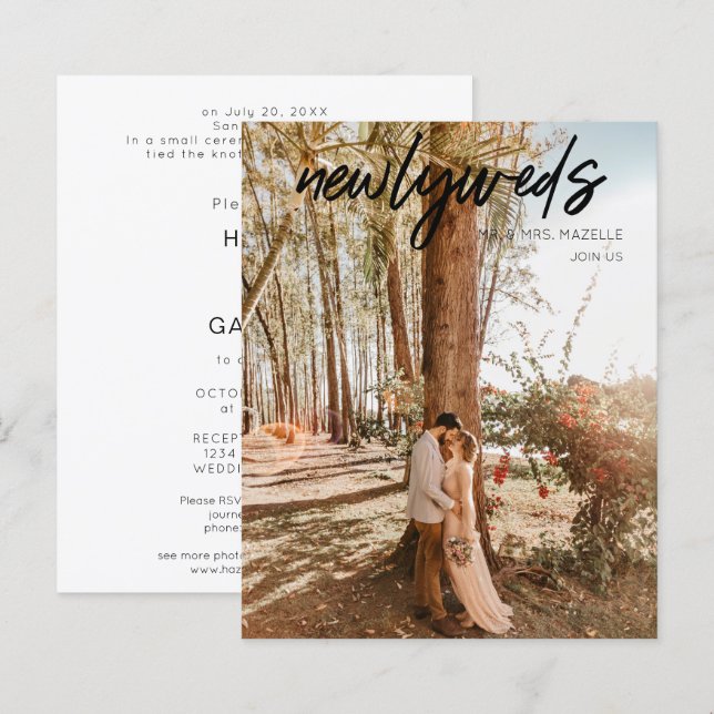 Budget Neuauflage B 1 Foto Post Hochzeit Empfang (Vorne/Hinten)