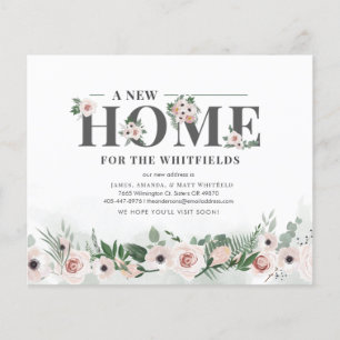 Budget Neue Zuhause-Adresse Ankündigung Floral Mov