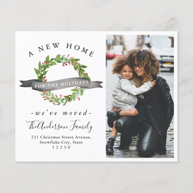 Budget Neue Zuhause Wreath Foto Holiday Moving Car (Vorderseite)