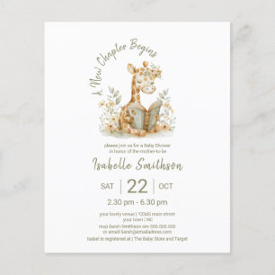 Budget Neuer Kapitel Beginnt Giraffe Baby Shower