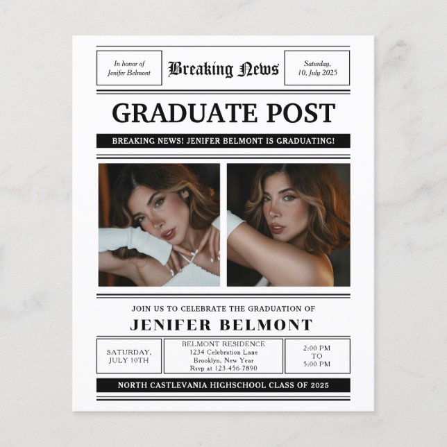 BUDGET Newspaper 2 Foto Graduation Party (Vorderseite)
