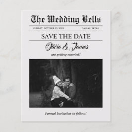 Budget Newspaper Wedding Foto Save the Date