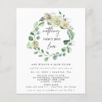 Budget Nichts Extravagant nur Liebe Ankündigung