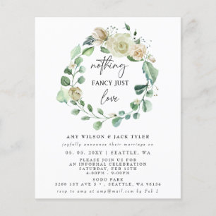 Budget Nichts Extravagant nur Liebe Ankündigung