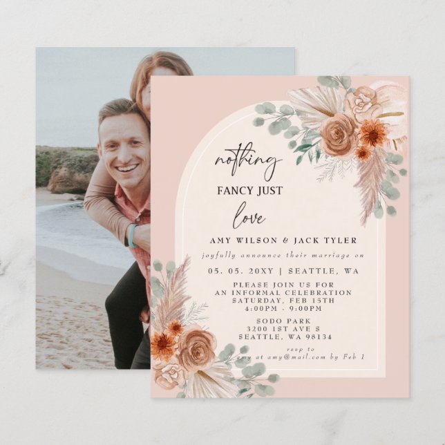 Budget Nichts Extravagant nur Liebe Ankündigung (Vorne/Hinten)