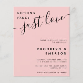 Budget Nichts Extravagant nur Liebe Hochzeit Einla