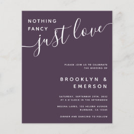 Budget Nichts Extravagant nur Liebe Hochzeit Einla