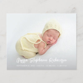 Budget Niedlich 4 Multi-Foto Baby Ankündigung Flyer