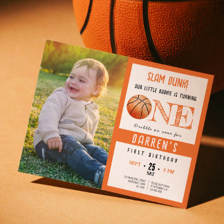 Budget Niedlich Basketball Foto 1. Geburtstag Einl