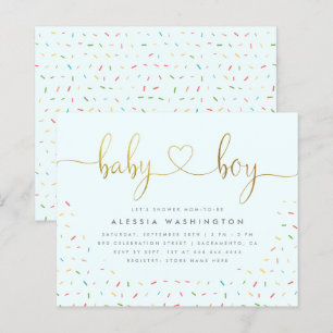 Budget Niedlich Confetti Sprinkle Gold Boy Baby Du