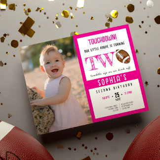Budget Niedlich Football Foto Girl 2. Geburtstag