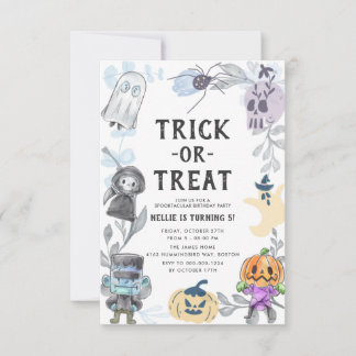 Budget Niedlich Ghost Monster Halloween Party Einladung