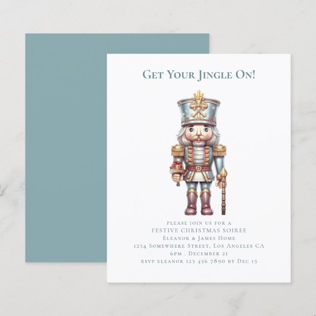 Budget Niedlich Nutcracker Weihnachts-Party Einlad (Vorne/Hinten)