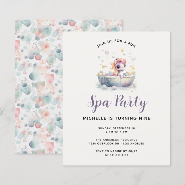 Budget Niedlich Pastel Pony Wellness-Center Day Ki (Vorne/Hinten)