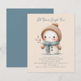 Budget Niedlich Snowman Weihnachts-Party Einladung