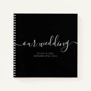 Budget noir Notre Mariage Script livre d'or