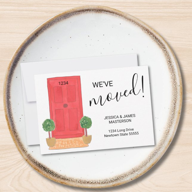 Budget Nous avons déplacé la carte Faire-part de p (Créateur téléchargé)