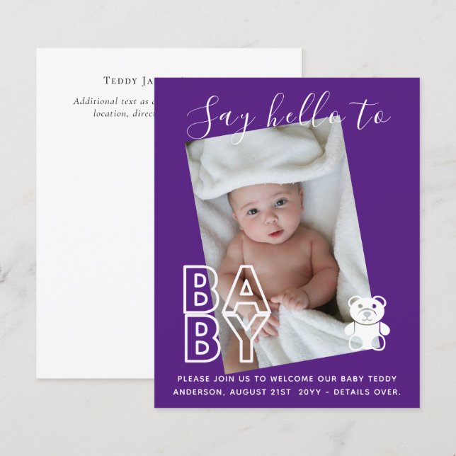 BUDGET Nouveaux Cartes photos pour bébés - Fun Gir (Devant / Derrière)