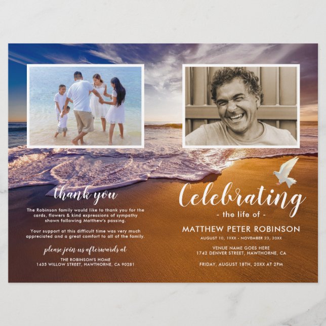 Budget Ocean Dove Programme funéraire (Devant)