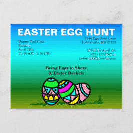 Budget OEufs peints Invitation Chasse aux oeufs de