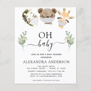 Budget Oh Baby Dusche Woodland Eukalyptus Flyer
