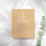 Budget Oh Baby Groovy Yellow Floral Baby Dusche<br><div class="desc">Machen Sie sich bereit, die Ankunft Ihres Kleinen stilvoll mit unserem reichhaltigen Retro-Blumenduschbudget zu feiern! Der weiche, gelbe Hintergrund Set den Ton für ein lustiges und lebendiges Ereignis, während die Mischung aus Schrift und Serifentypografie eine Touch der Raffinesse hinzufügt. Auf der Vorderseite der Karte steht der Satz "Oh baby" in...</div>