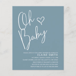 Budget Oh Baby Modern Boy Baby Dusche Einladung