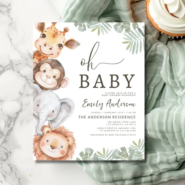 Budget Oh Baby Safari Animal Boy's Baby Shower (Von Creator hochgeladen)