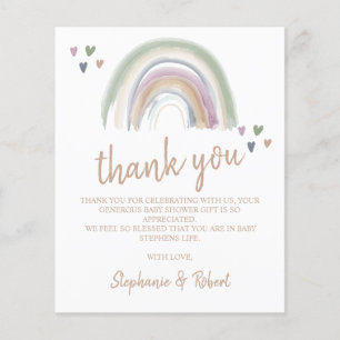 Budget Oh Baby Shower Boho Regenbogen Danke