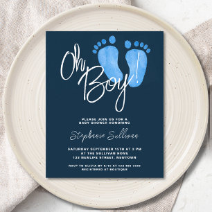 Budget Oh Boy Baby Dusche Einladung