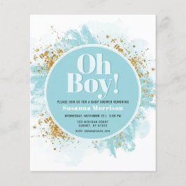 Budget Oh Boy Baby Dusche Wasserfarbe Glitzer