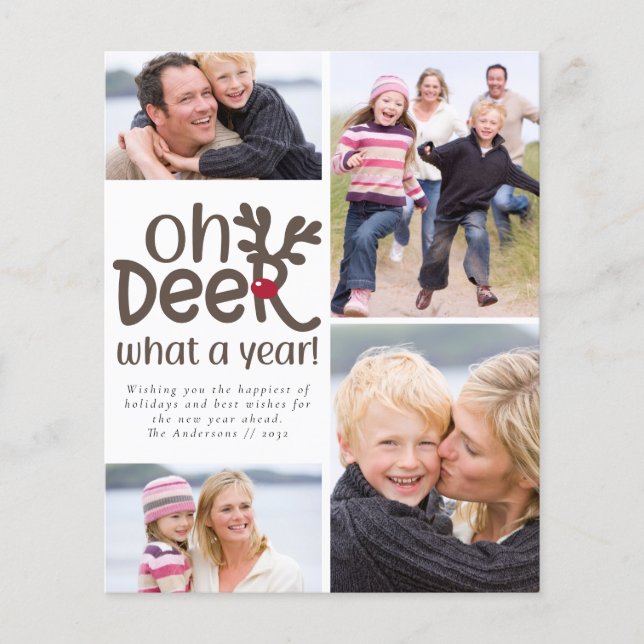 Budget Oh Dee Was für ein Foto Weihnachtskarte (Vorderseite)