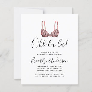 BUDGET Ohh La Lingerie Dusche Einladung