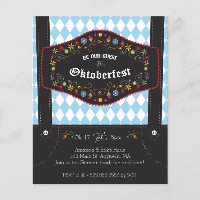 Budget Oktoberfest, Oktoberfest Party Einladung Fl Flyer (Vorne)