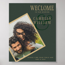 BUDGET Olive Green Gold Mariage PHOTO Affiche de b