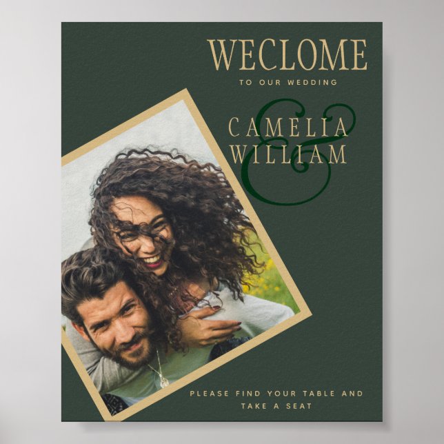 BUDGET Olive Green Gold Mariage PHOTO Affiche de b (Devant)