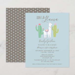 Budget Ooh La Llama Baby Dusche niedlich blau & br
