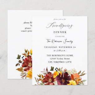 Budget Orange und gelbes goldenes Floral Friendsgi
