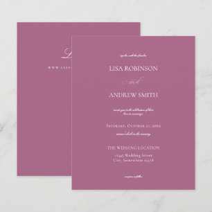 Budget Orchard Lila Calligrafy Wedding
