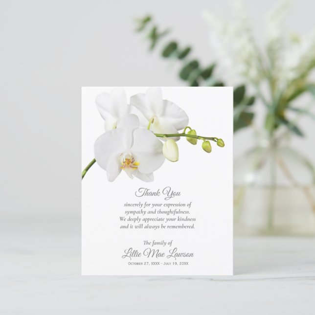 Budget Orchid Beerdigung Memorial Vielen Dank (Stehend Vorderseite)