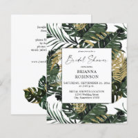 Budget Palm Leaf & Gold Grüne 1 Brautparty