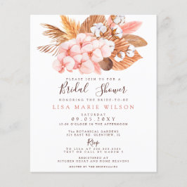 Budget Pampas Blush Bridal Dusche Einladung